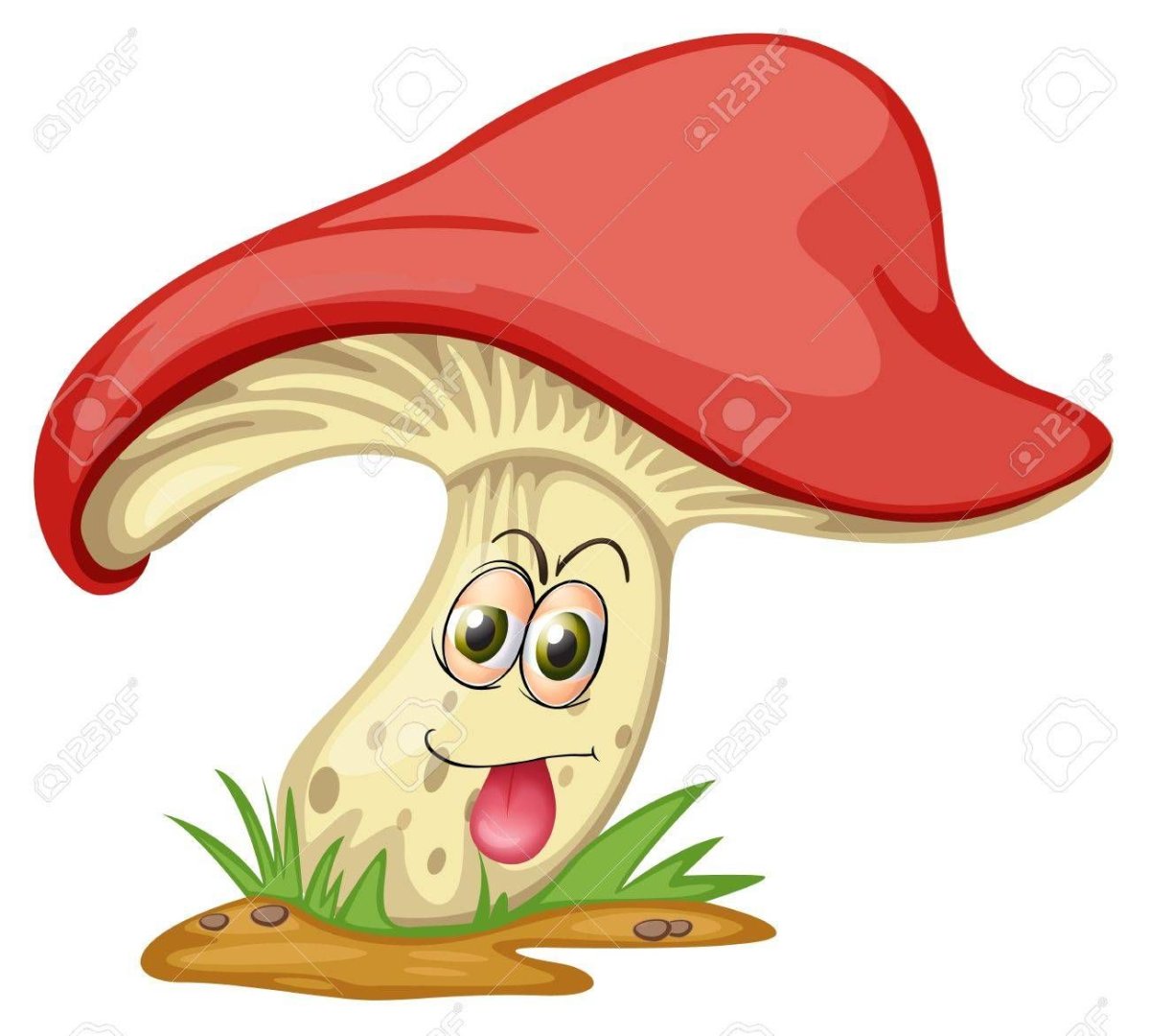 Грибы с глазами рисунок