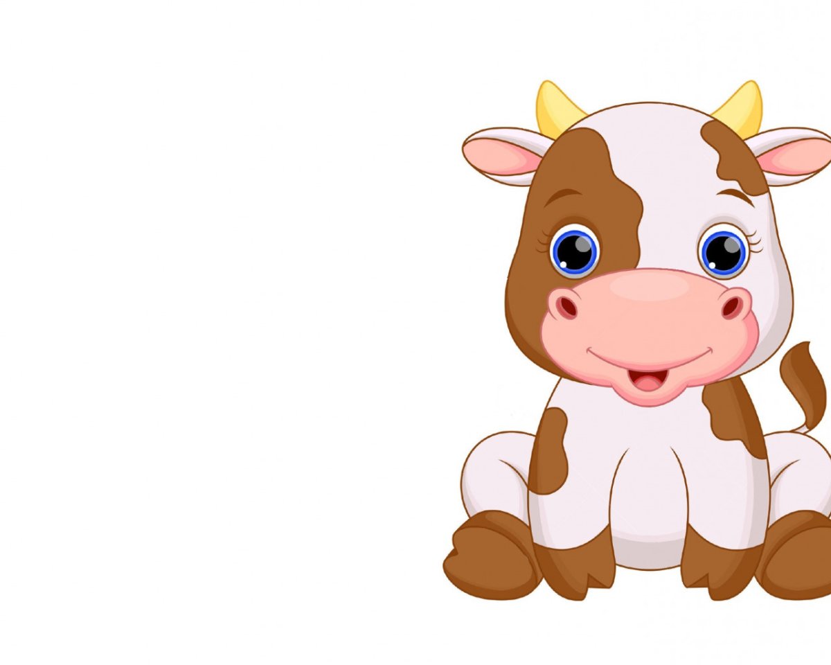 Теленок мультяшный