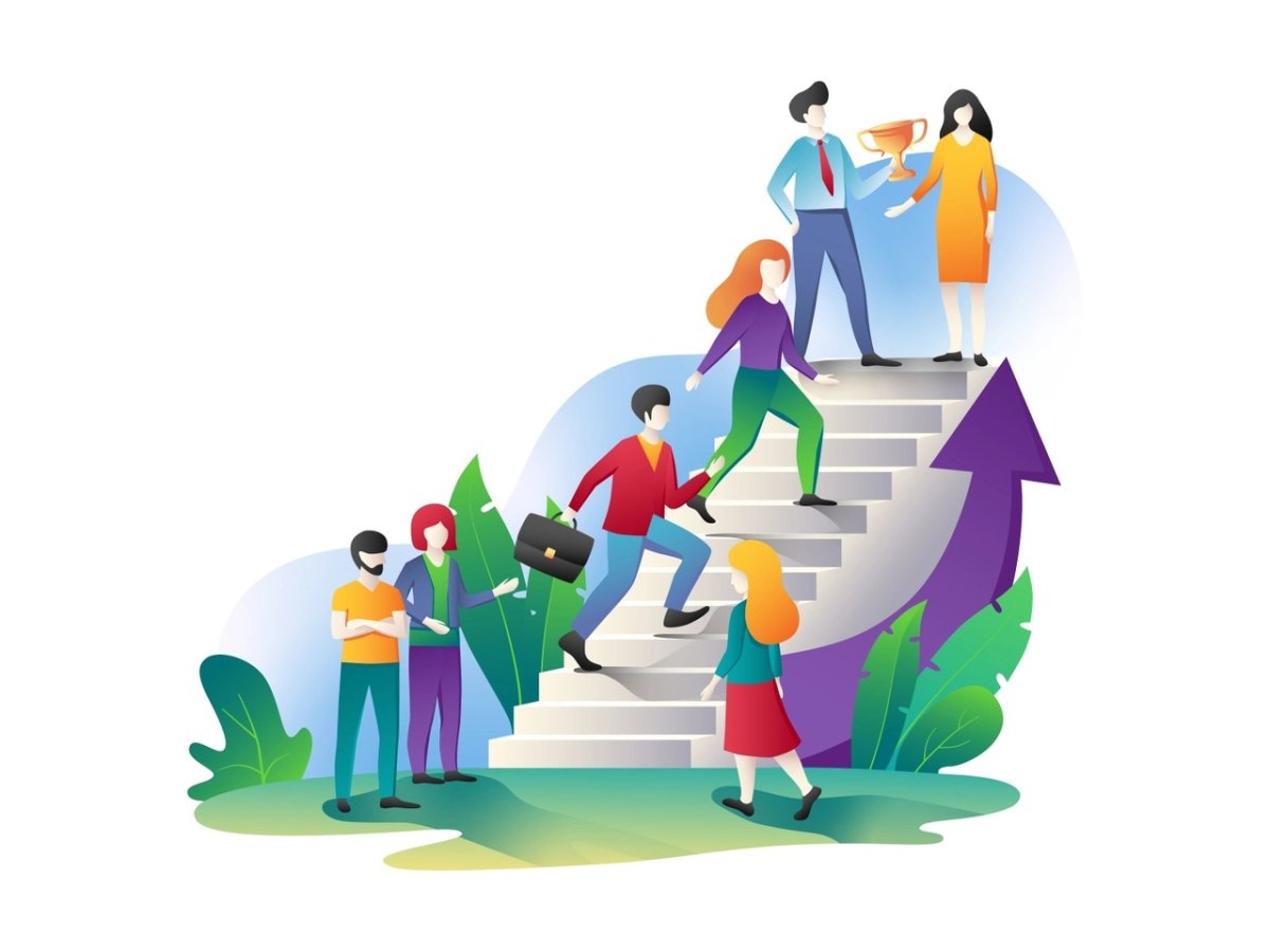 Карьерная лестница мужчины и женщины