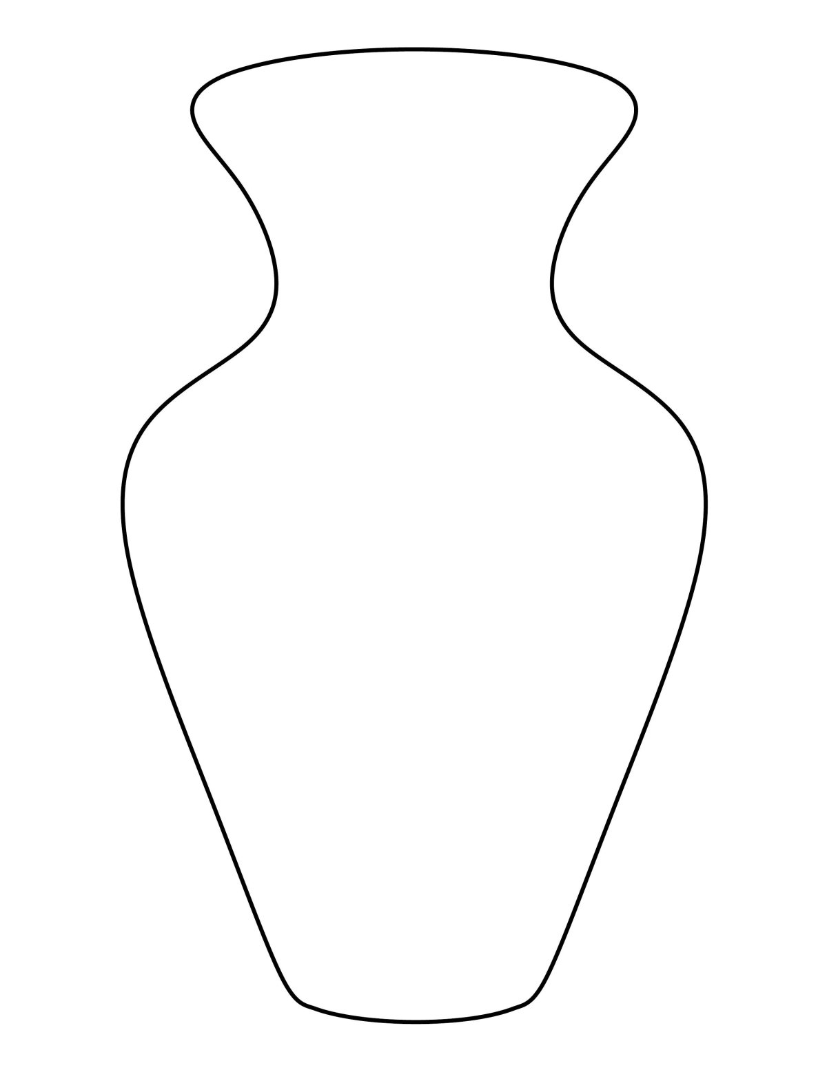 Трафарет вазы для цветов