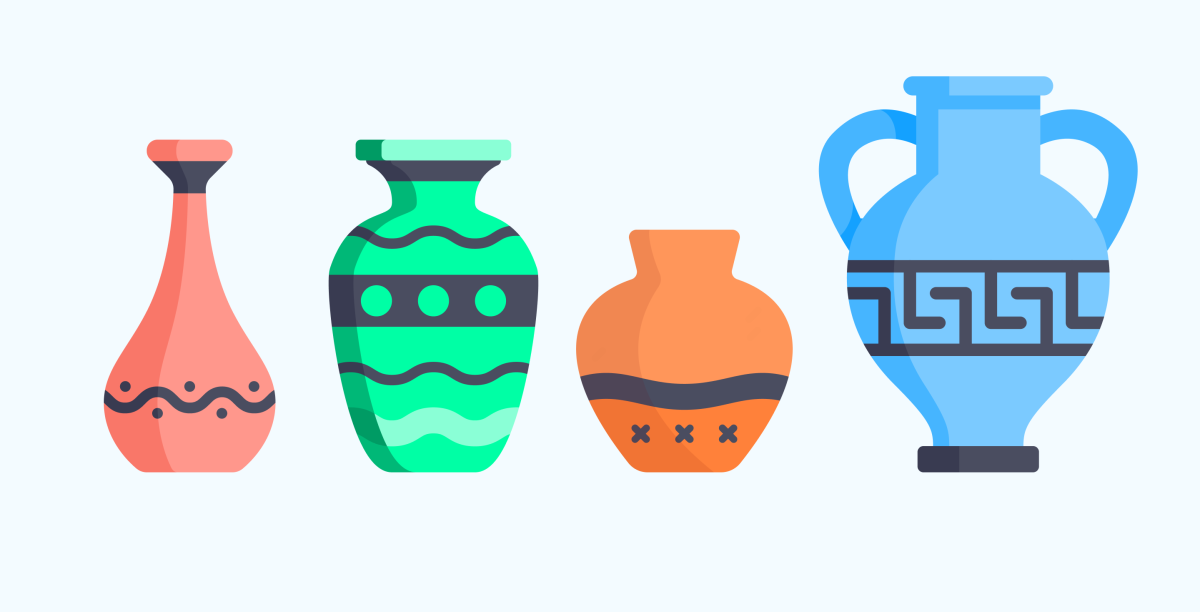 Ваза раскраска