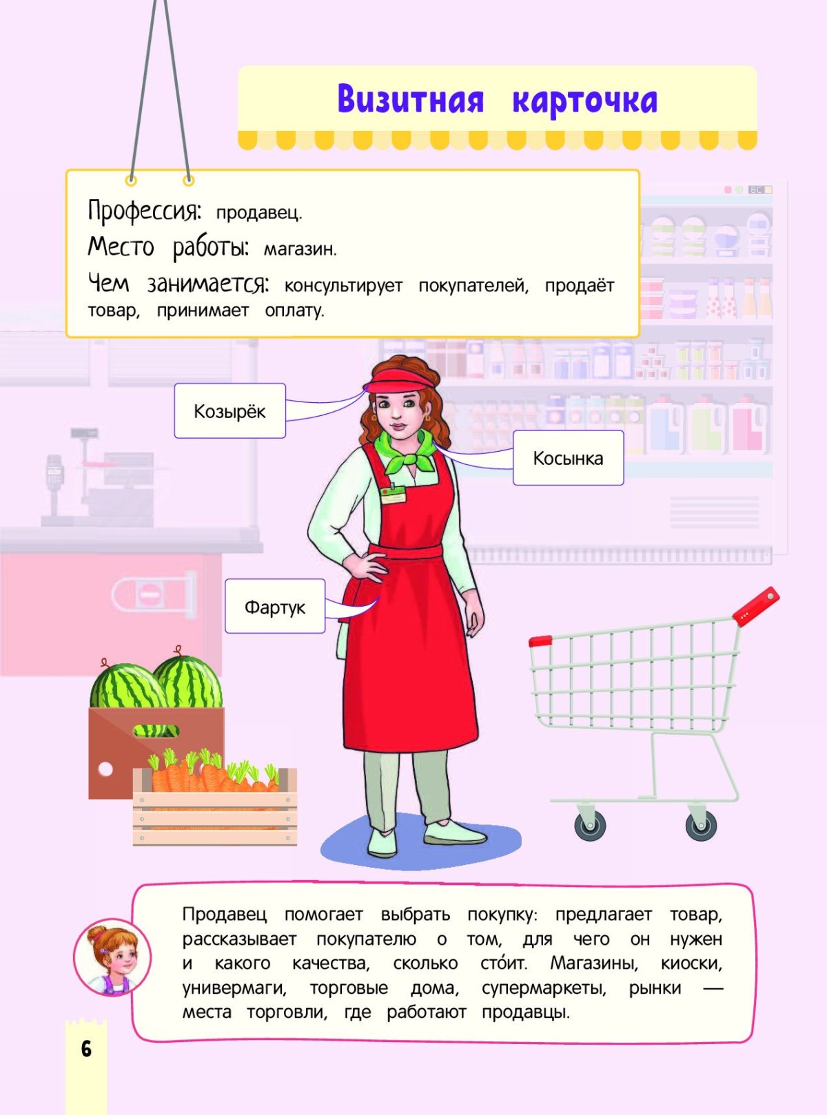 Профессия продавец вектор