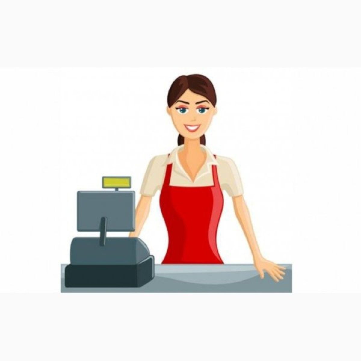 Иллюстрации кассир в магазине