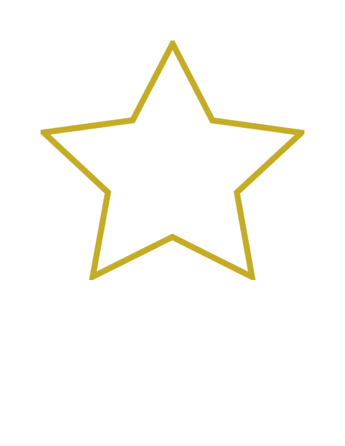 Трафарет для вырезания звезд