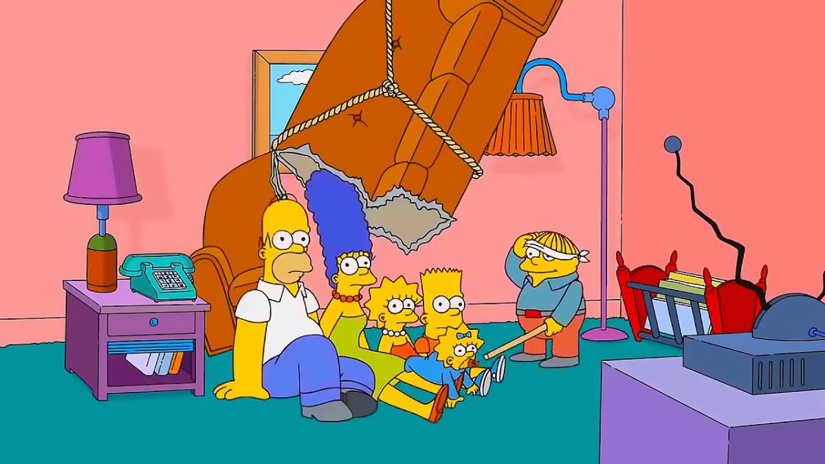 Барт симпсон на диване