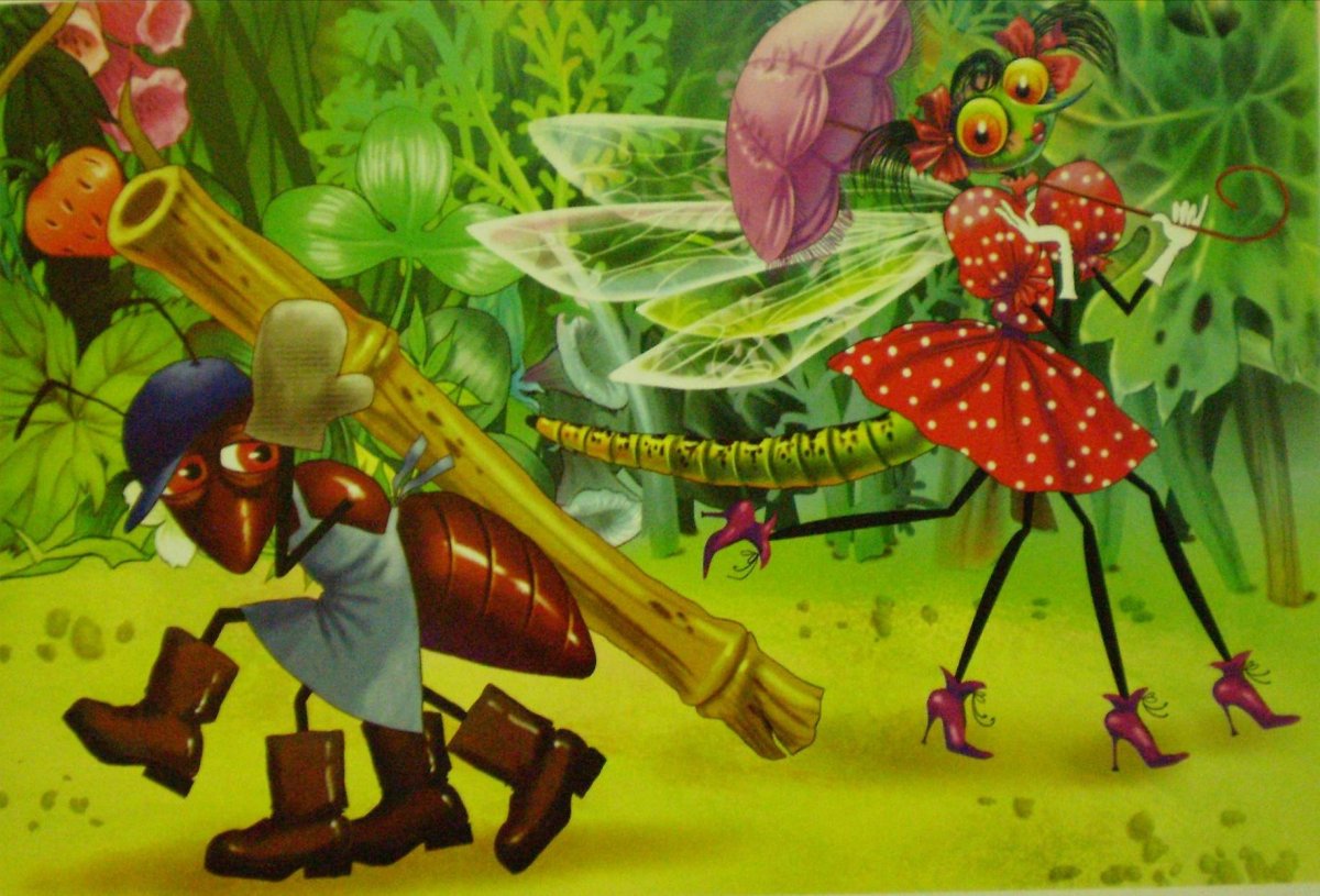 Стрекоза и муравей. Басни