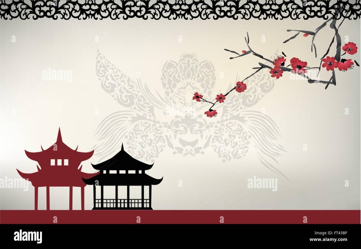Векторные фоны в китайском стиле