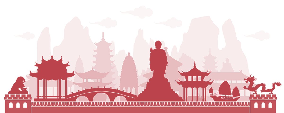 Китай на белом фоне