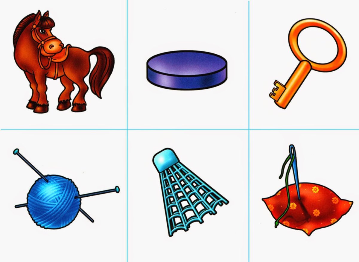 Карточки с различными предметами