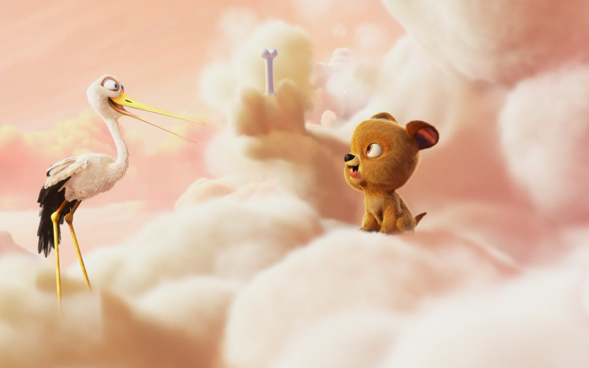 Фон с аистом