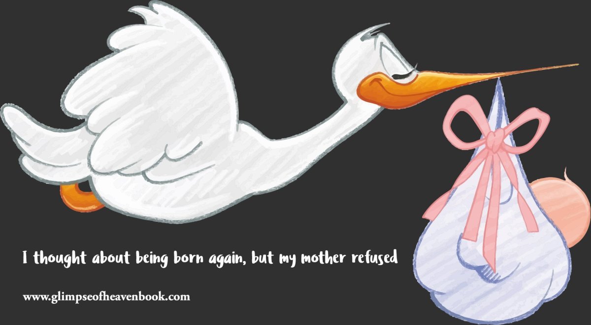 Аист с ребенком девочкой