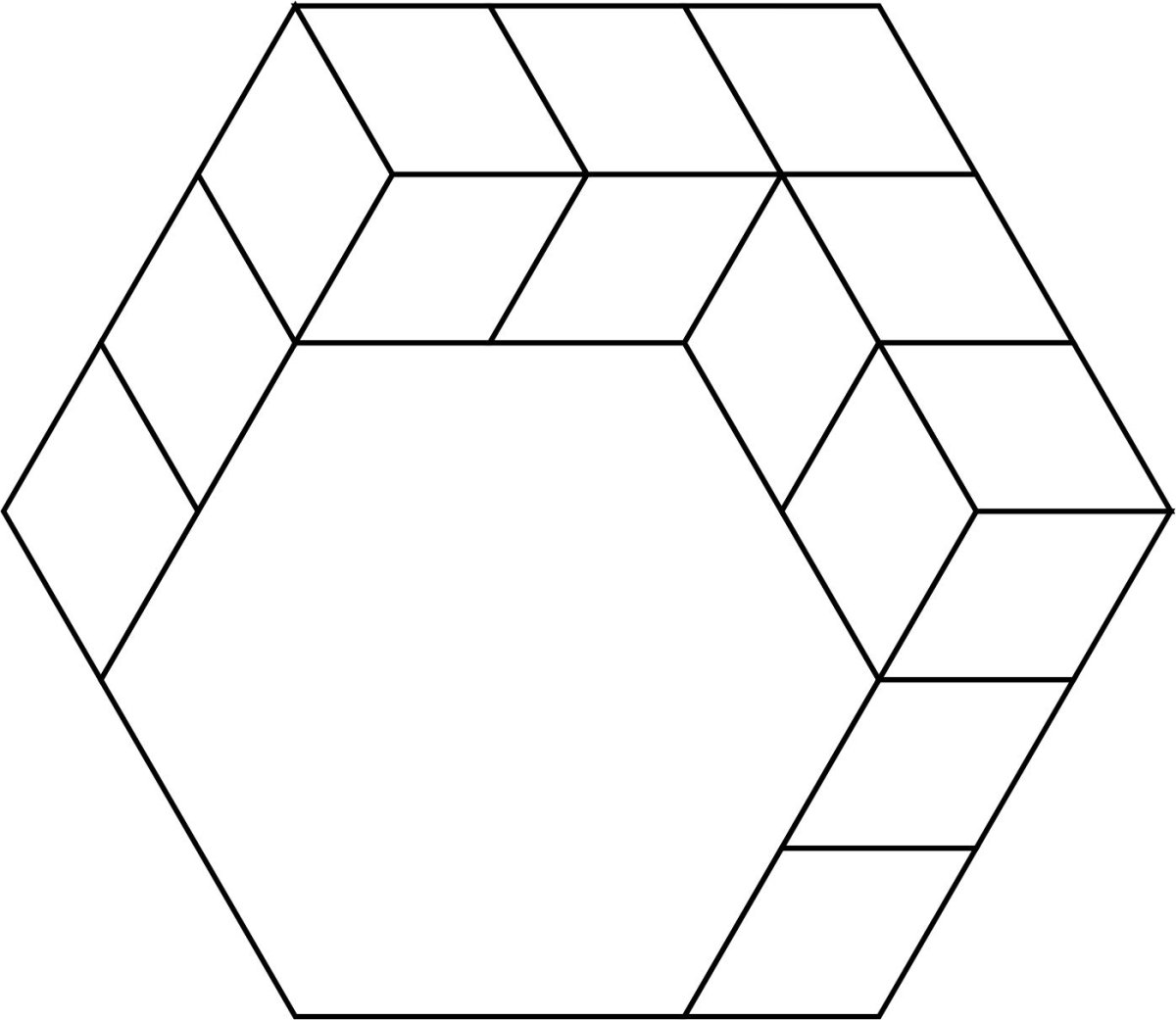 Трафарет Гексагон для пэчворка