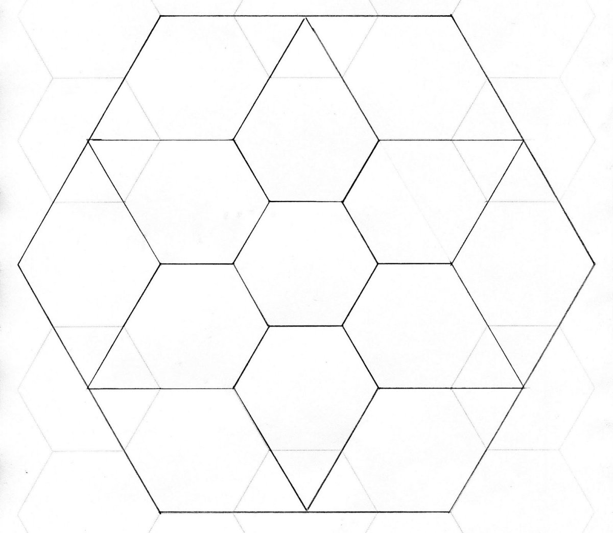 Шестигранник лоскутное шитье