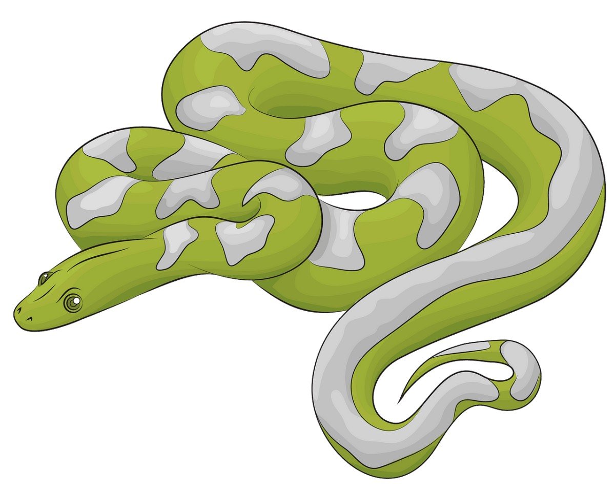 Змея мультяшная милая