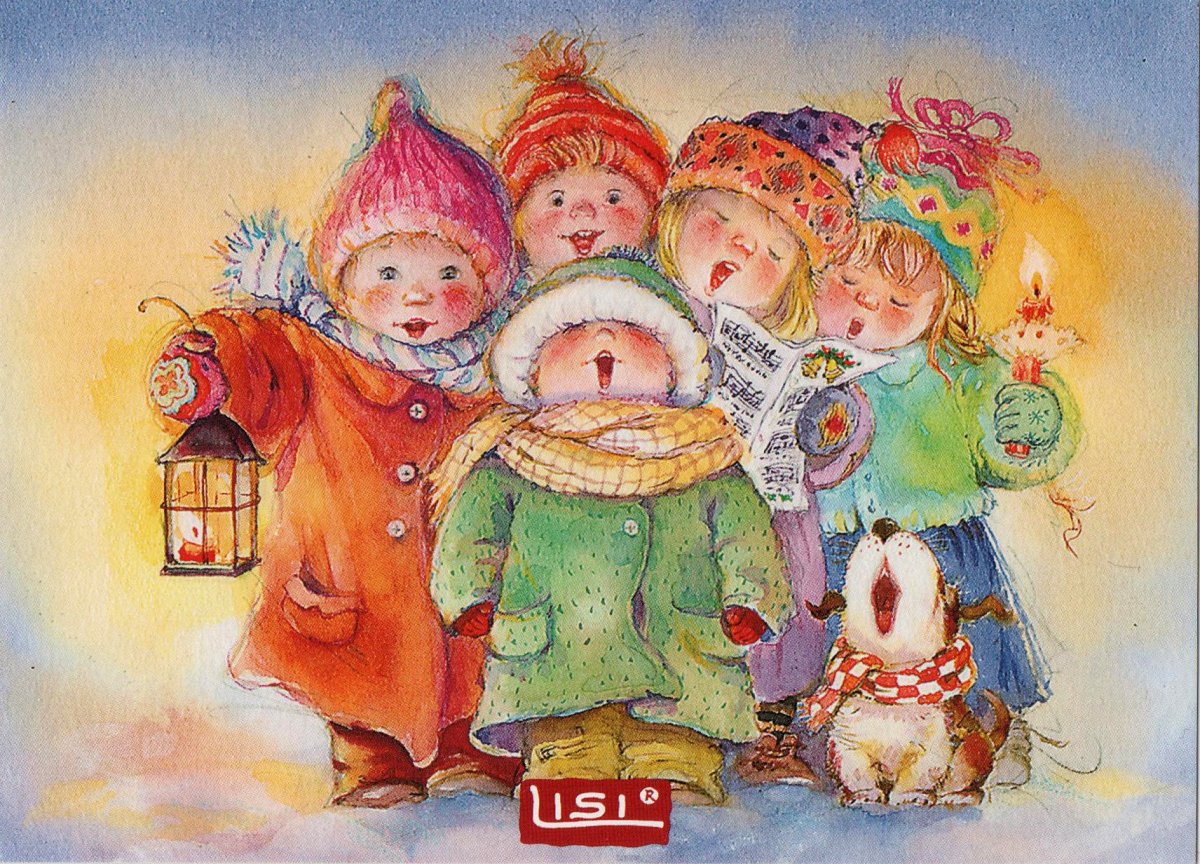 Дети поют Рождественские колядки