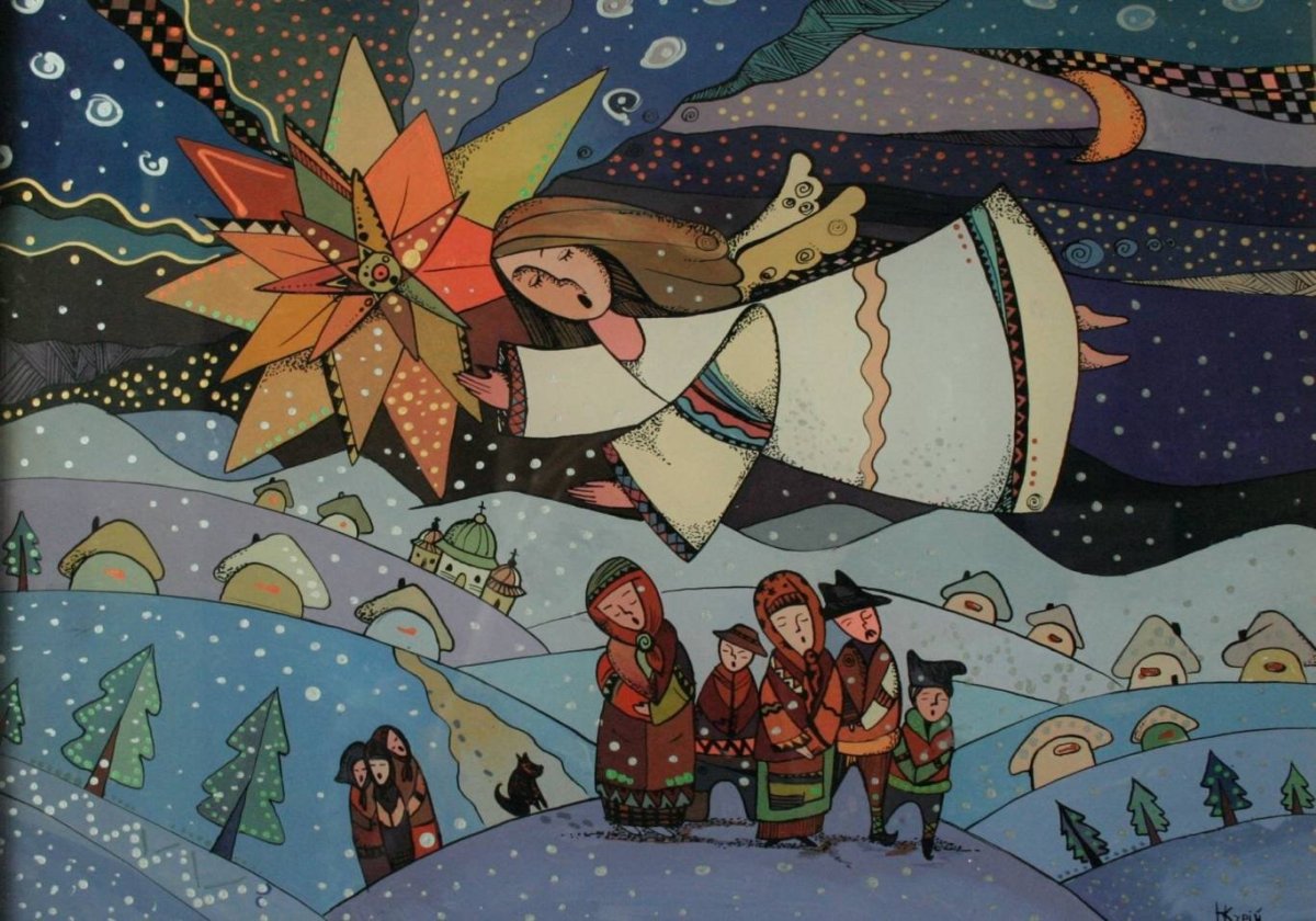 Открытки Святки Рождественские