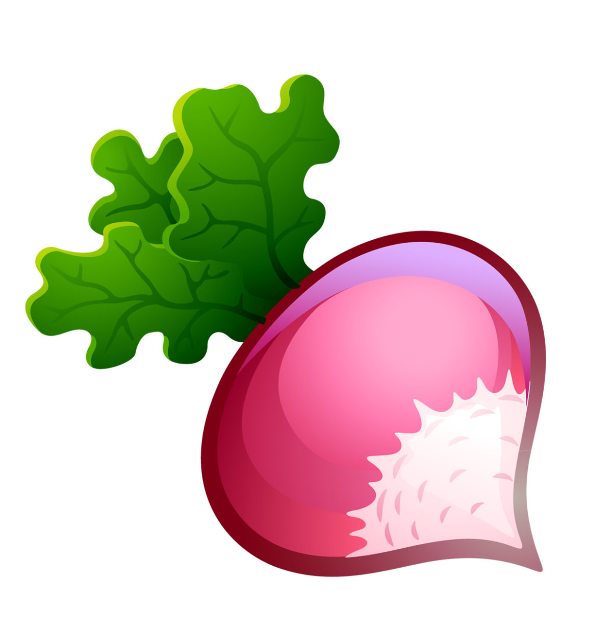 Трафарет редиски на голову