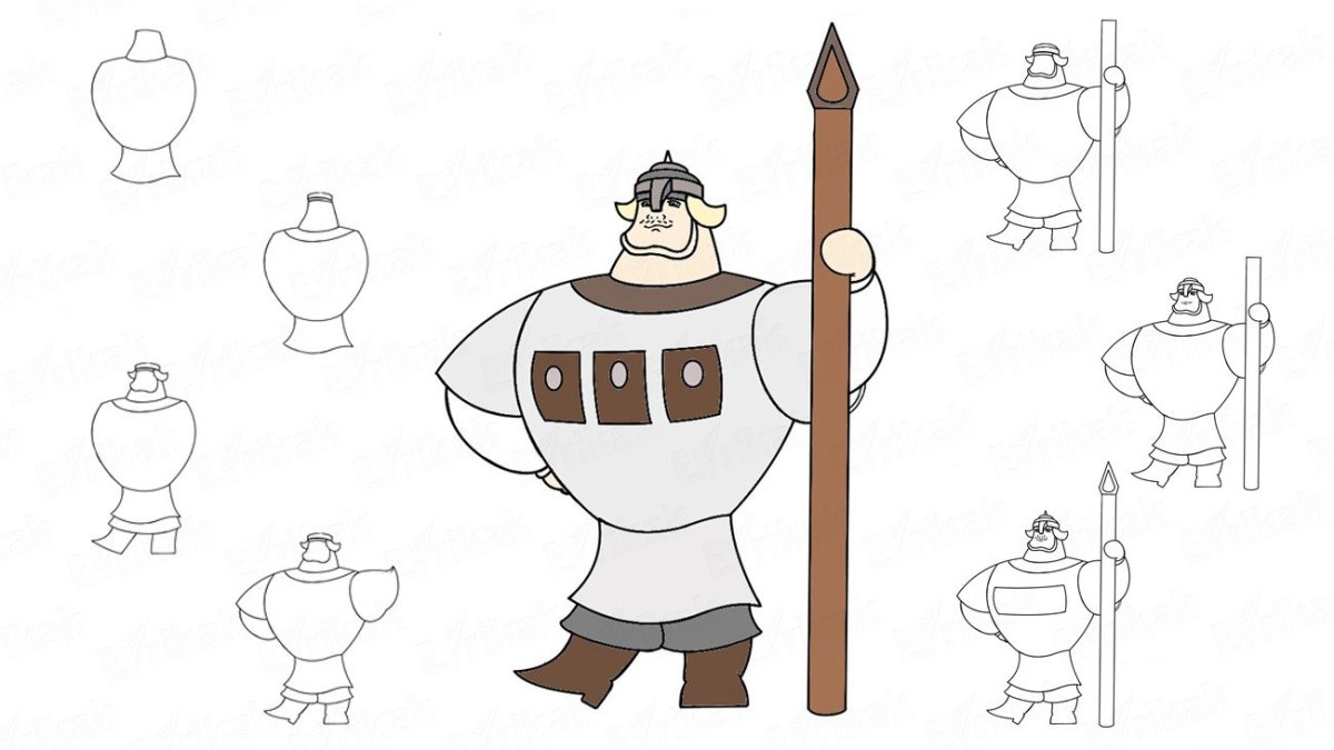 Илья Муромец и Соловей разбойник в полный рост