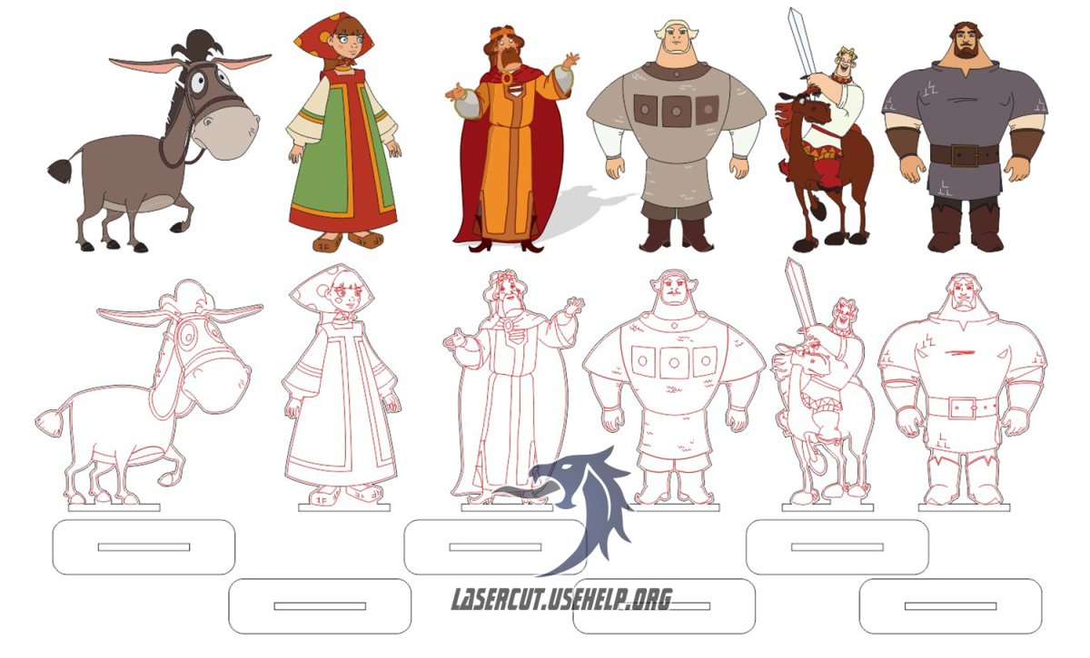 Три богатыря персонажи мультфильма