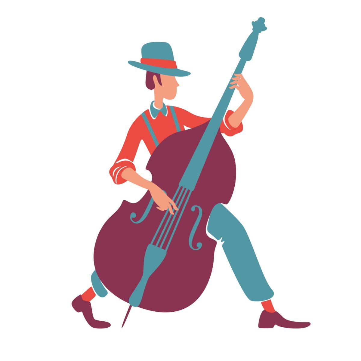 Открытка контрабас