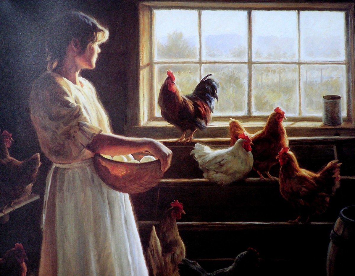 Художник куры Эдгар Хант