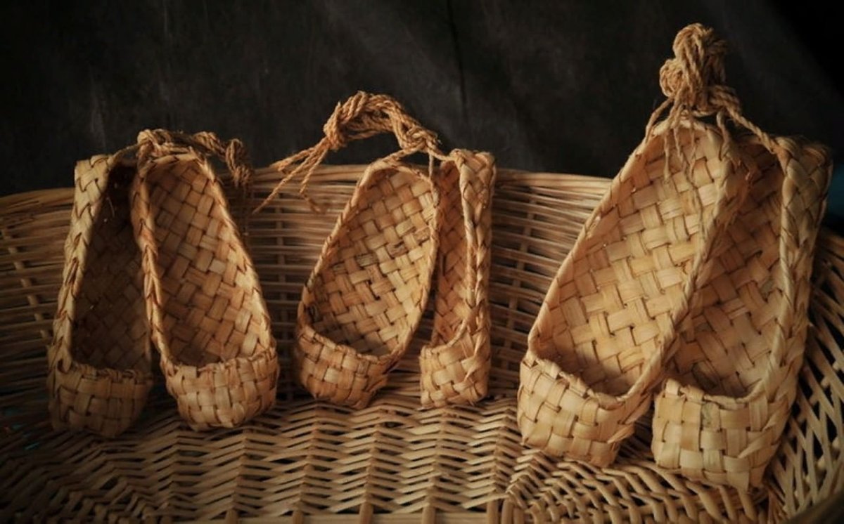 Лапти вид сбоку