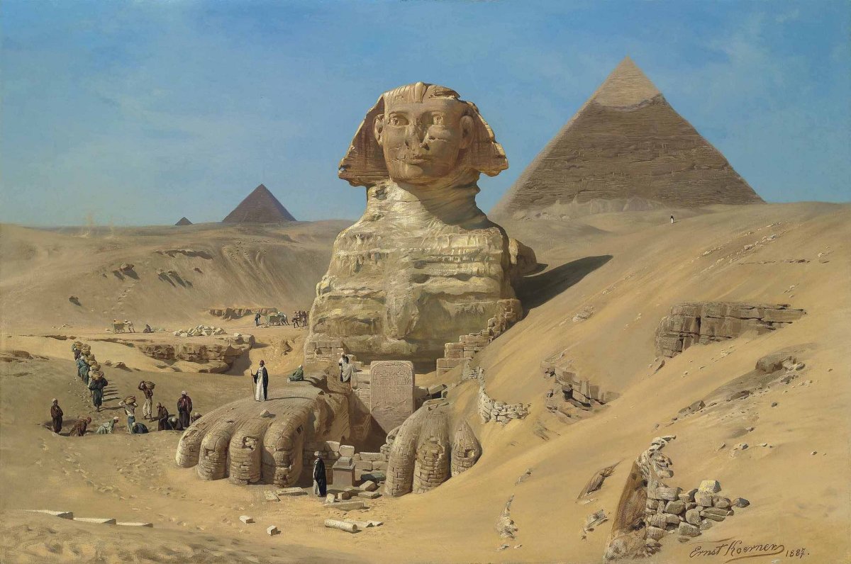 Раскопки сфинкса в Египте