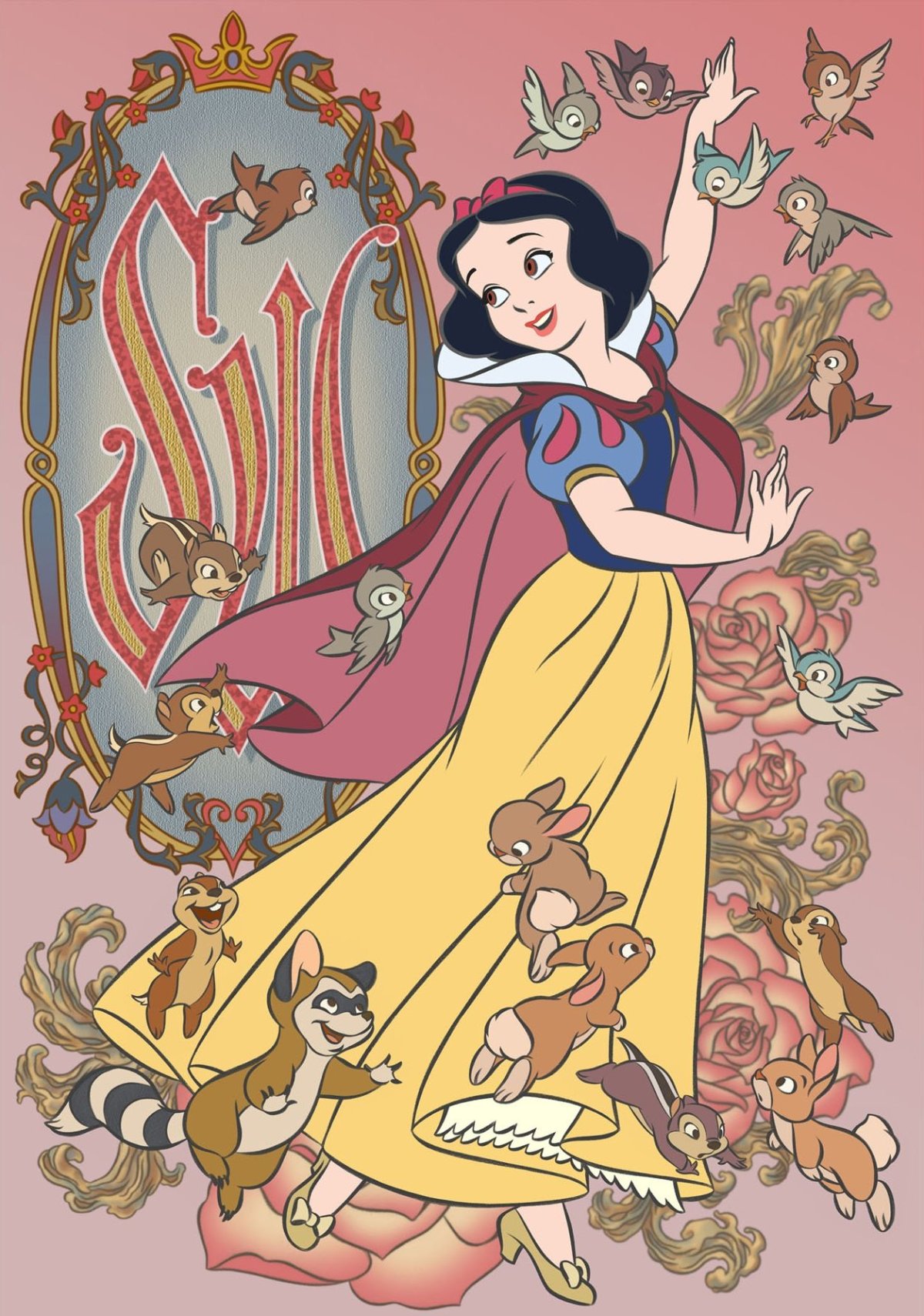 Белоснежка с животными