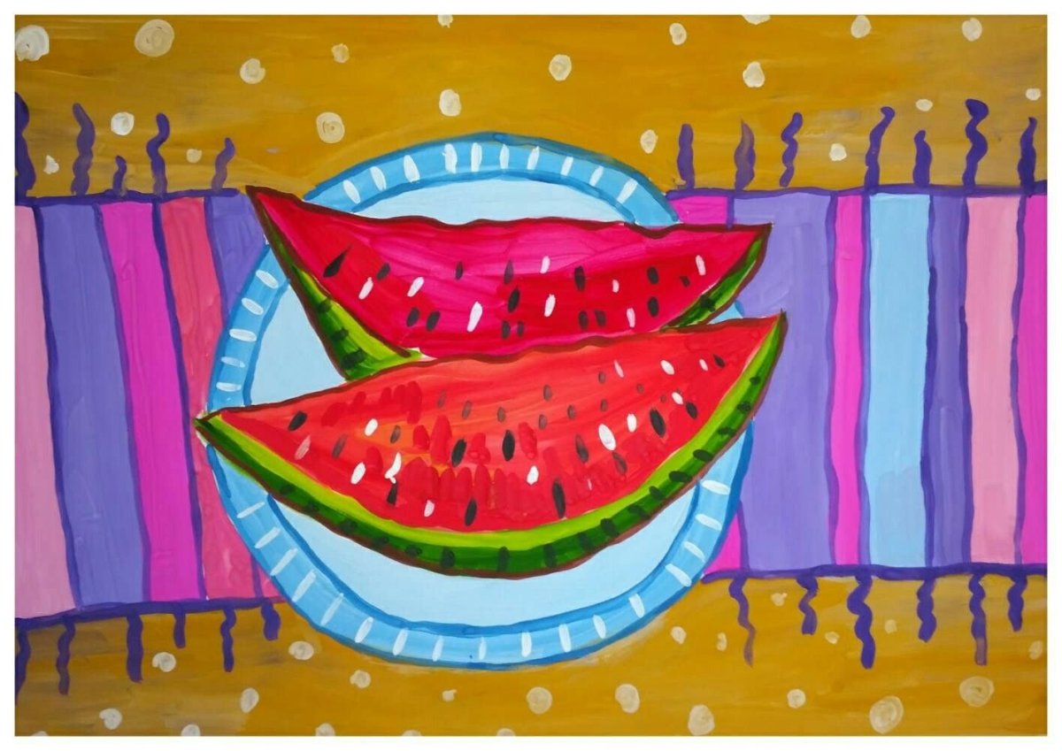 Арбуз пастелью