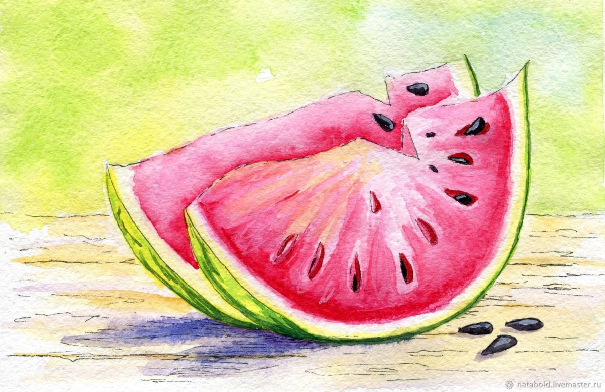 Арбуз картина с полосками