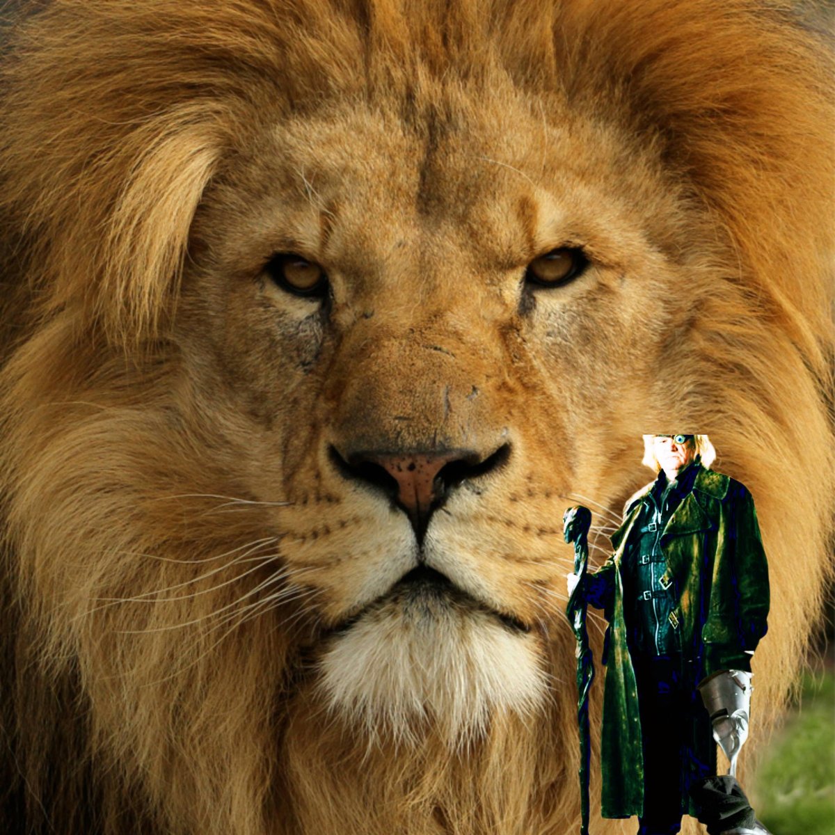 Лев в костюме арт