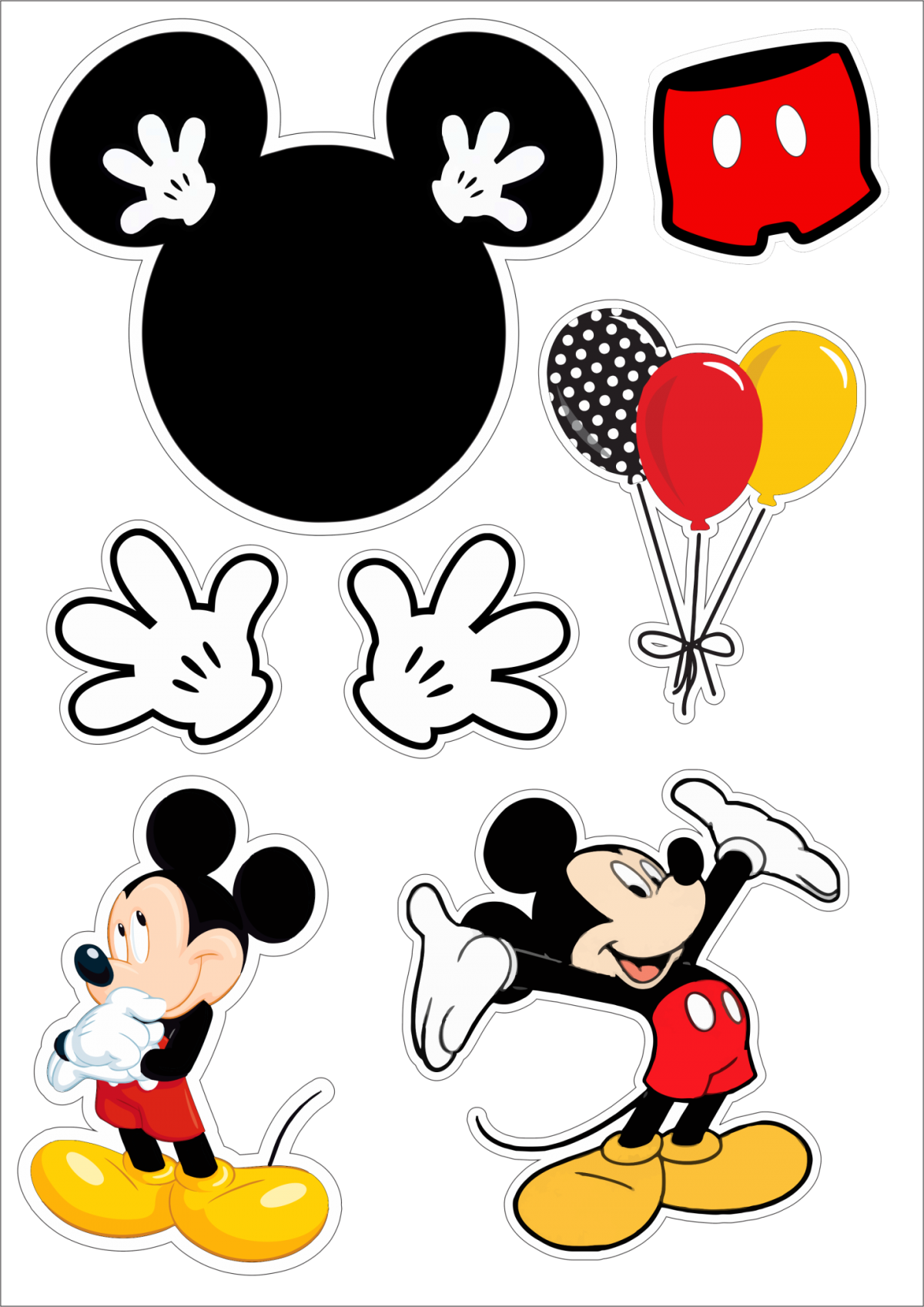 Фотозона из картона Микки Маус