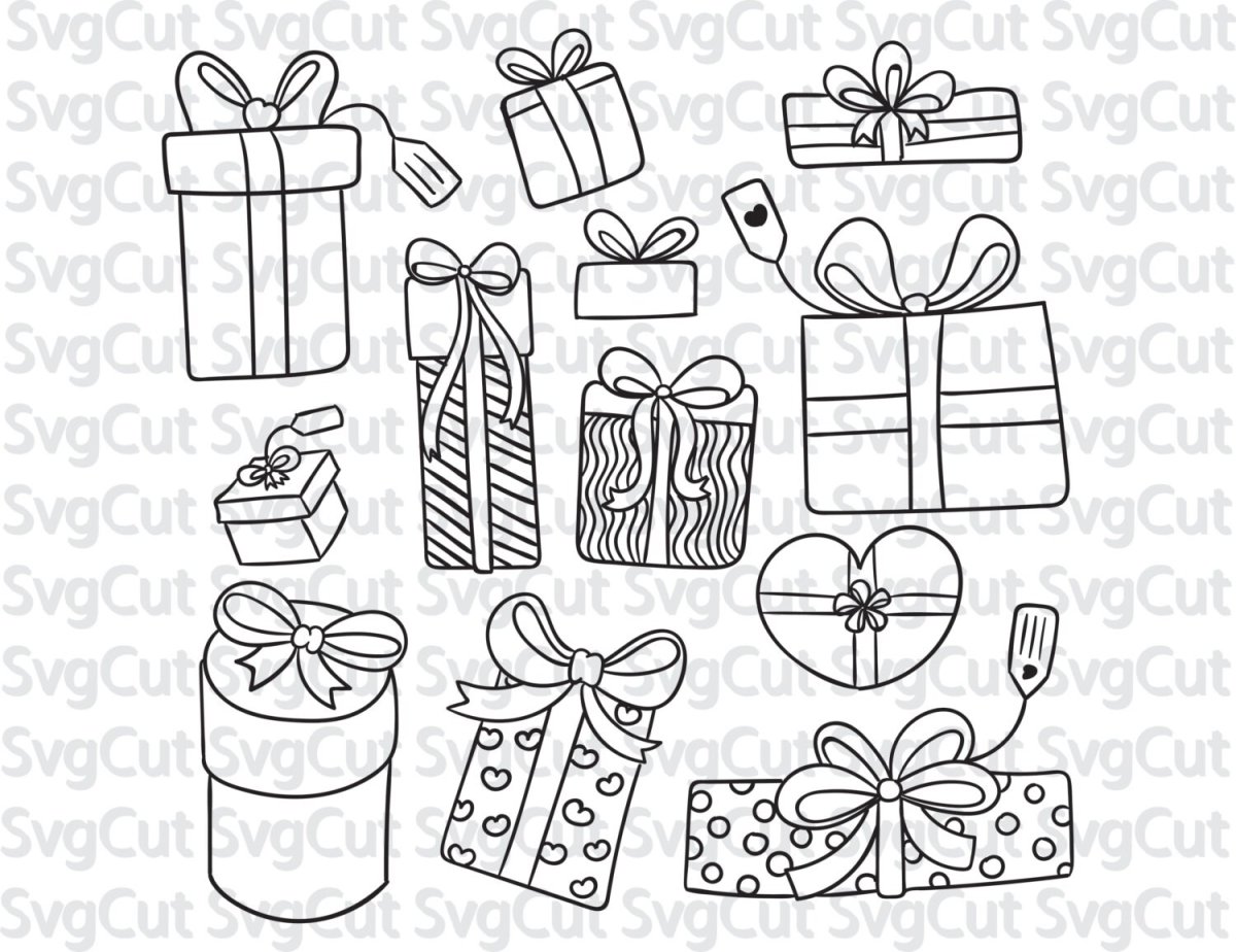 Подарок раскраска