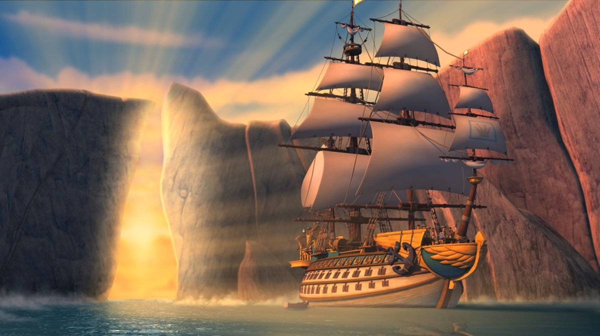 Пиратский корабль из мультфильма