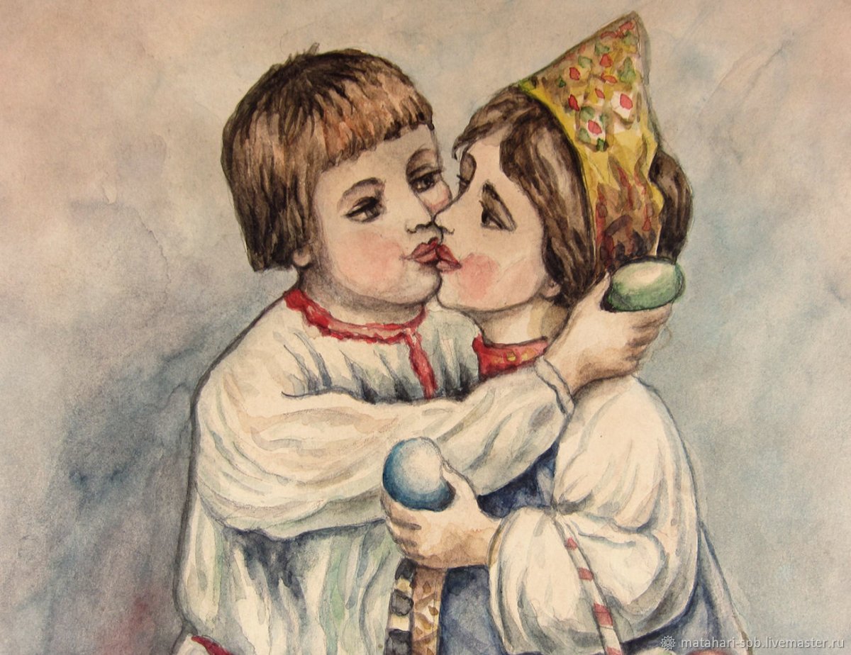 Старинные пасхальные акварели