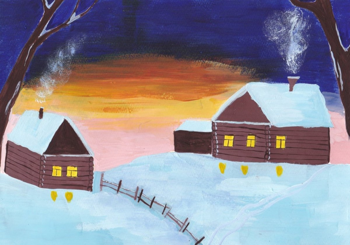 Иллюстрация к стихотворению зимний вечер