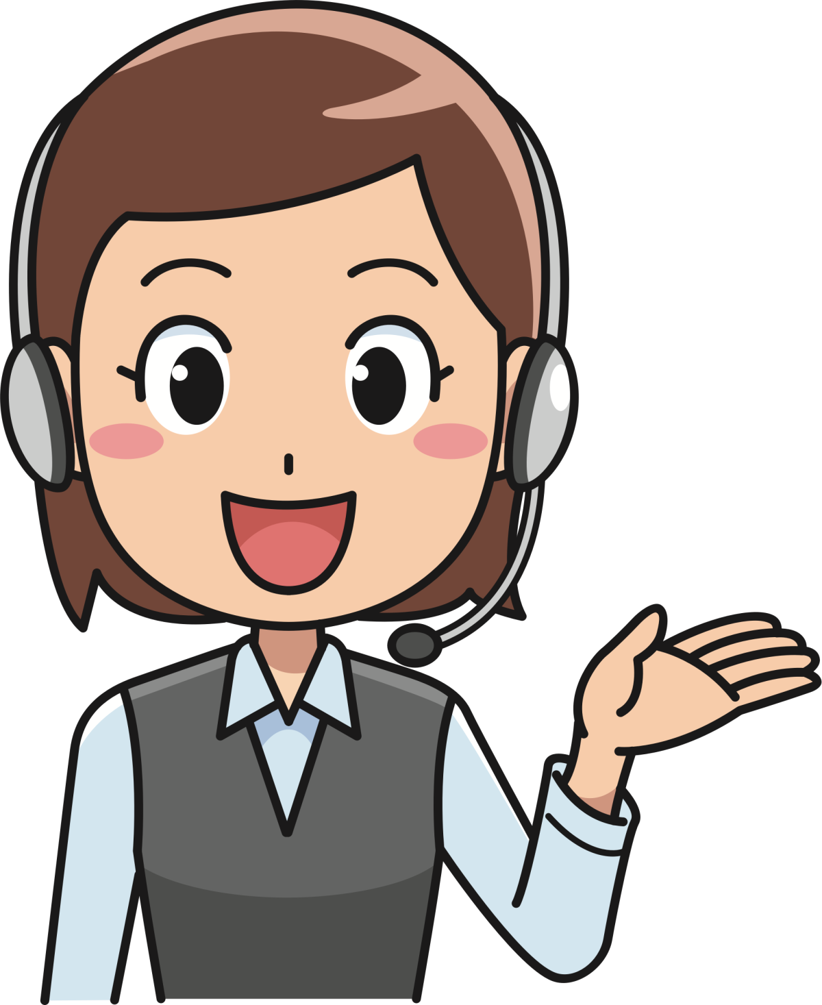 Мультяшный сотрудник колцентра