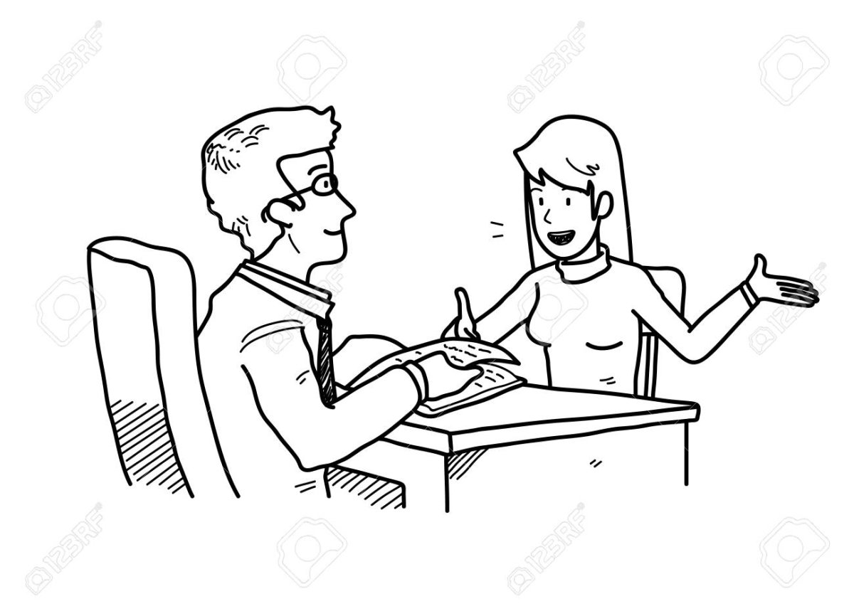 Собеседование рисунок карандашом