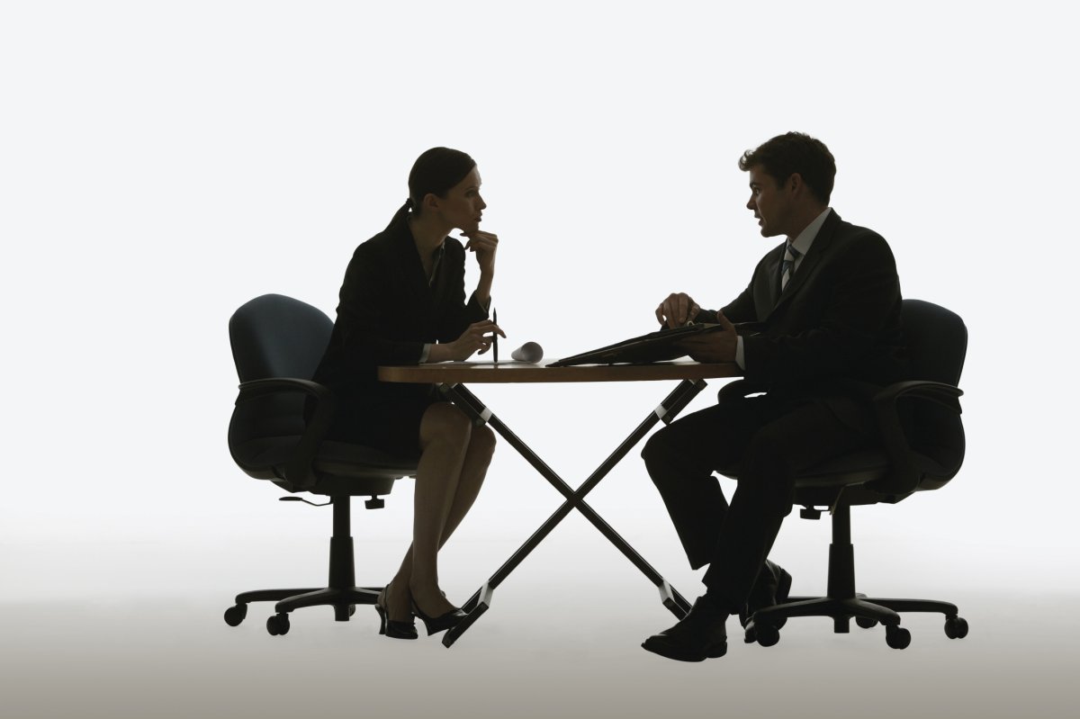 Человек на собеседовании рисунок