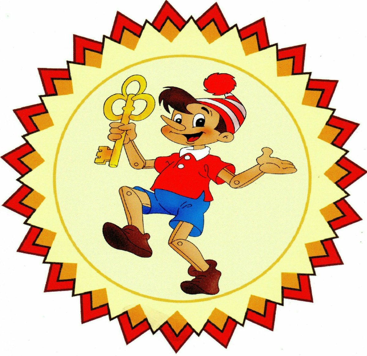 Буратино на прозрачном фоне