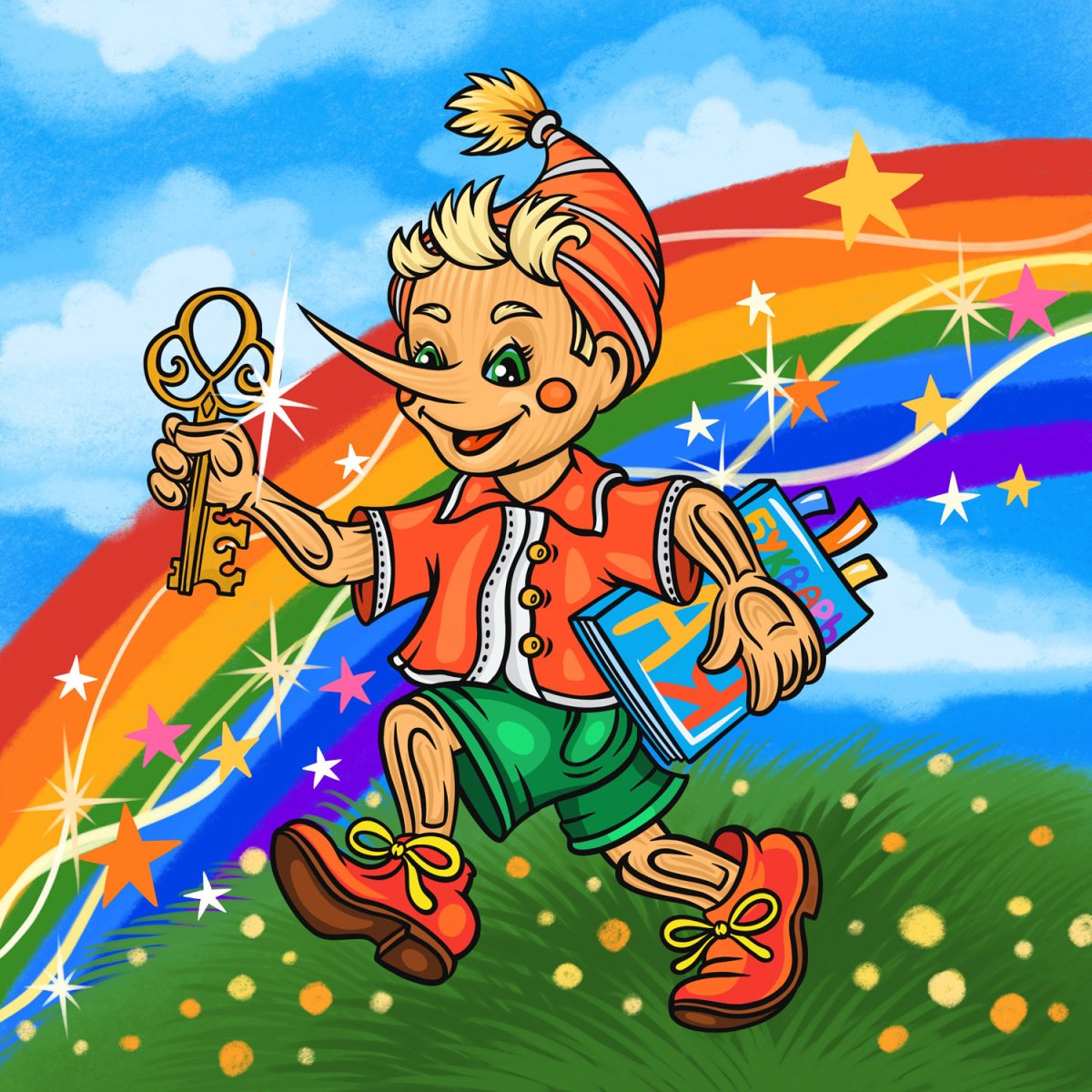 Персонажи Буратино золотой ключик