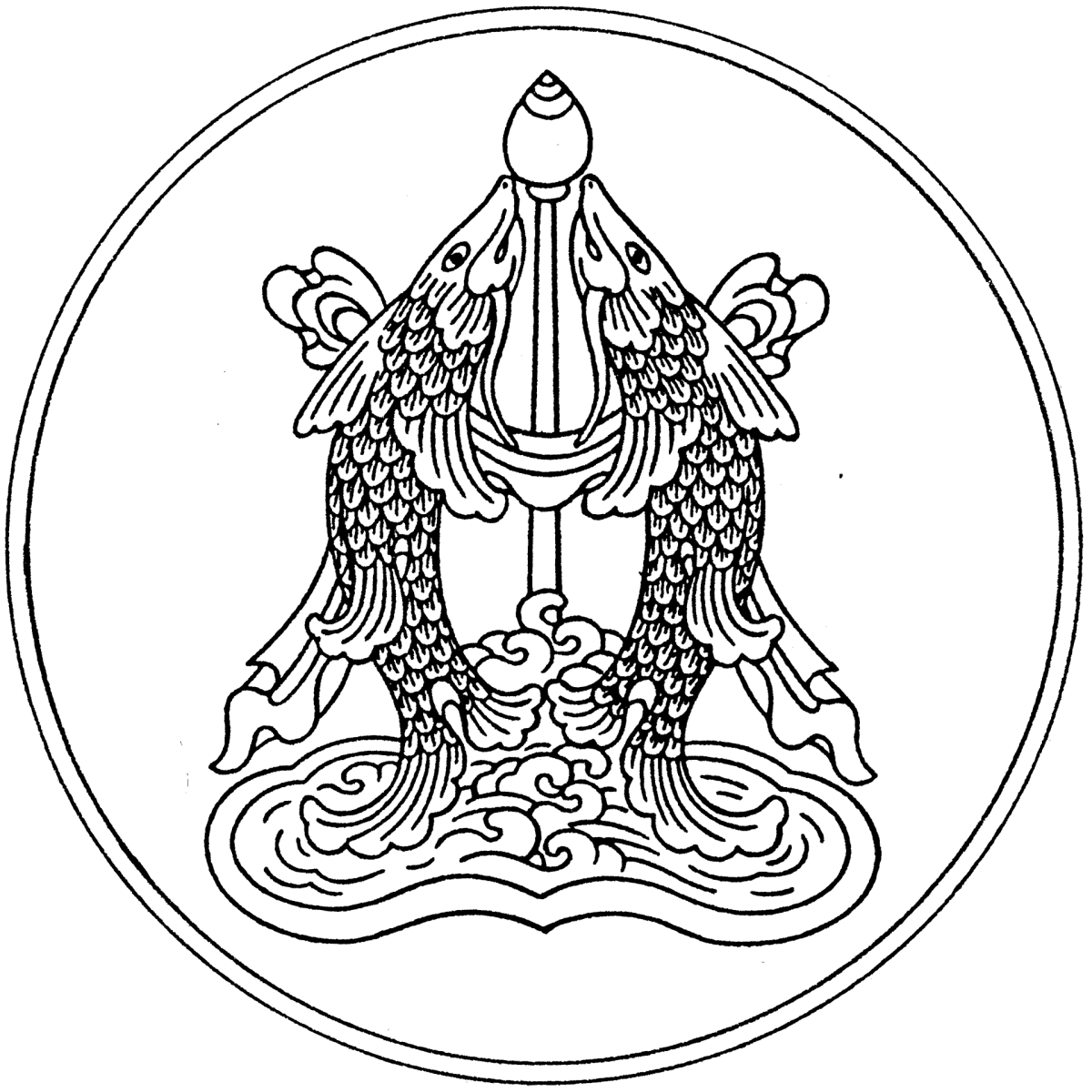 Восемь символов буддизма "золотые рыбы"