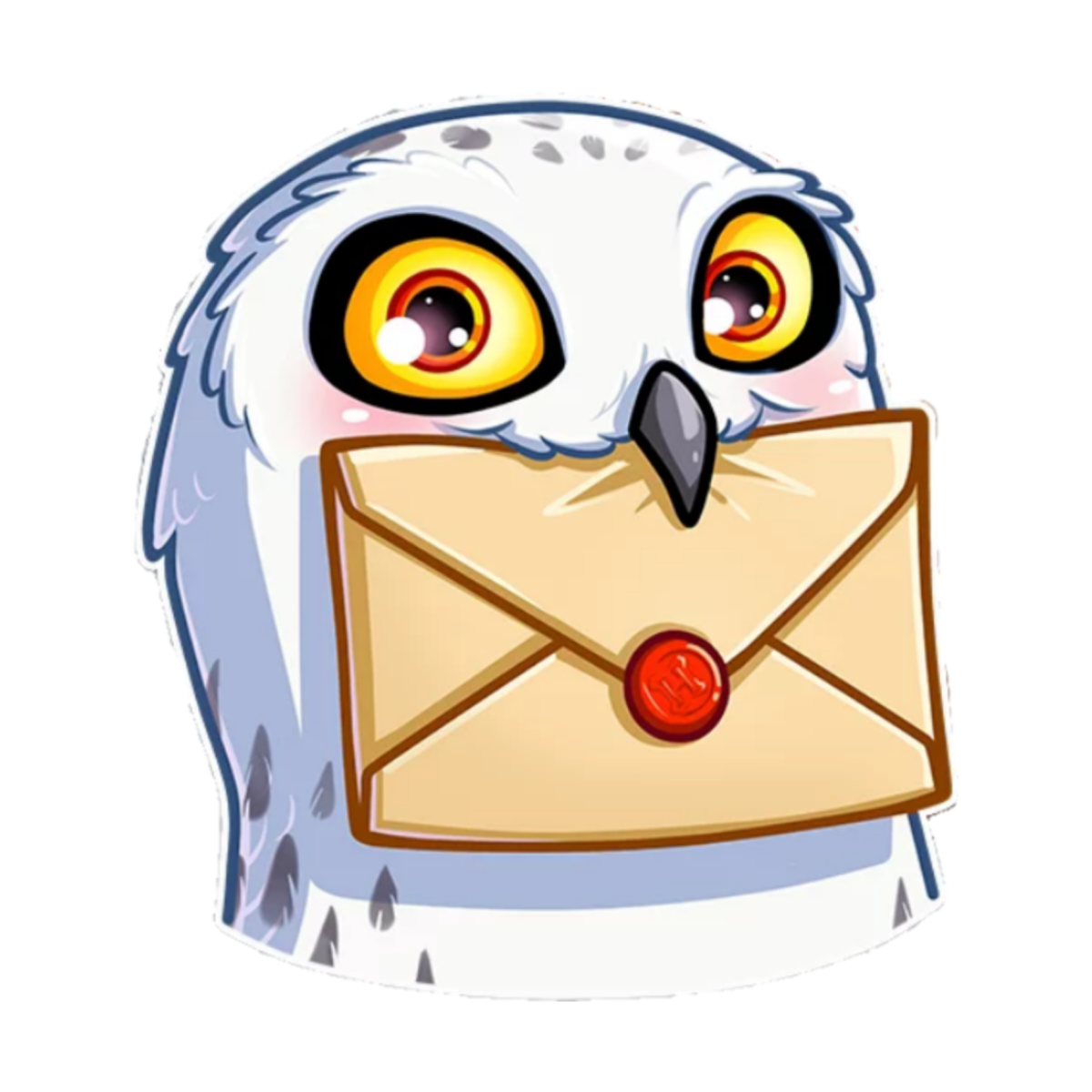 Стикер Сова Букля Гарри Поттер