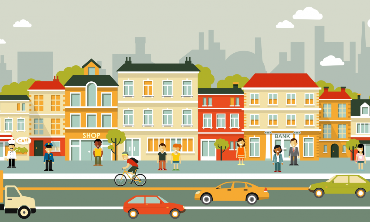 Город с домами для детей