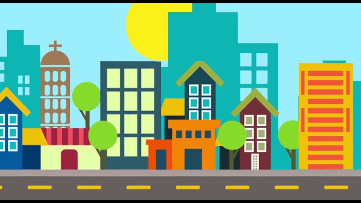 Мультяшный город