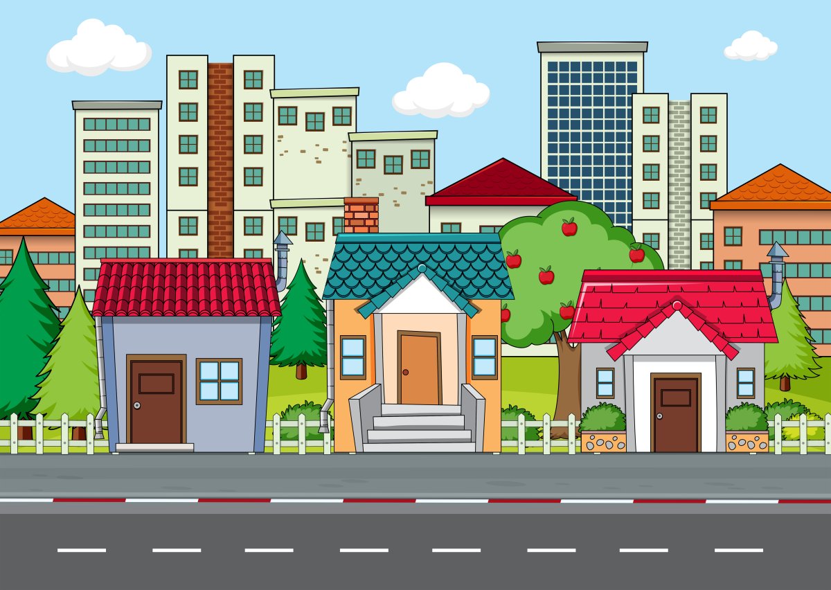 Мультяшная улица