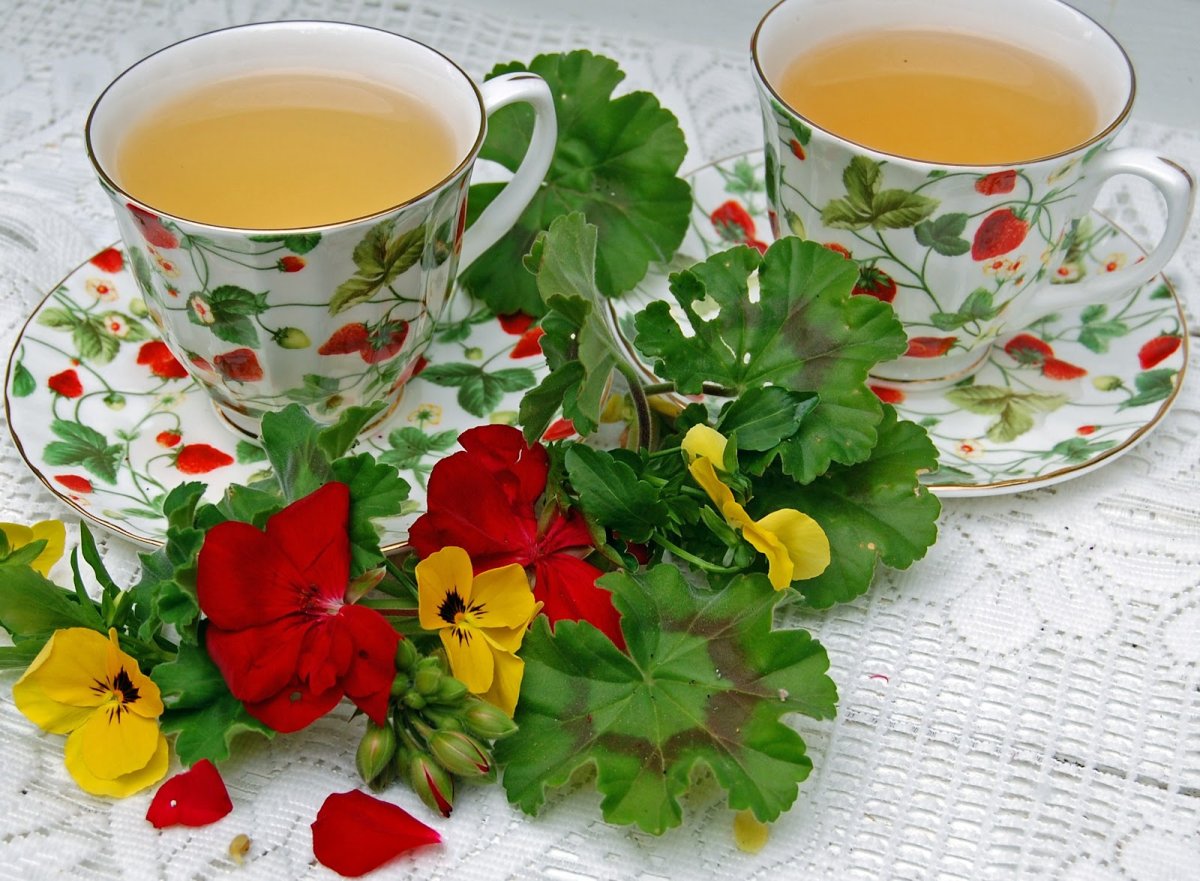 Чай с цветами