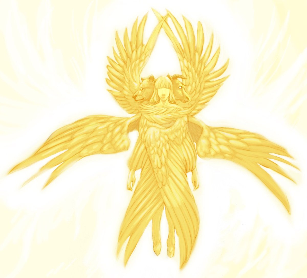 Шестикрылый Серафим скульптура