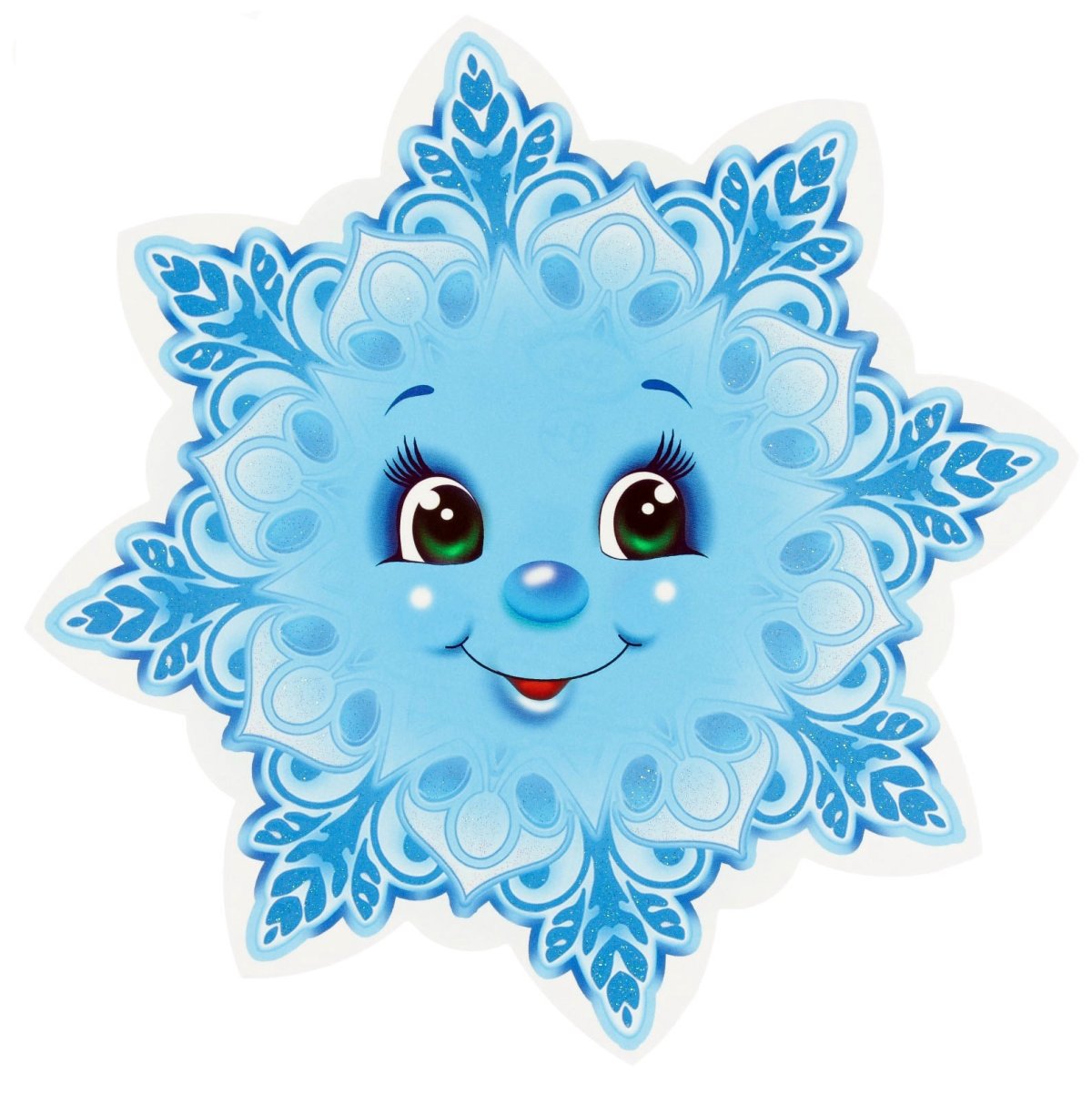 Снежинки цветные