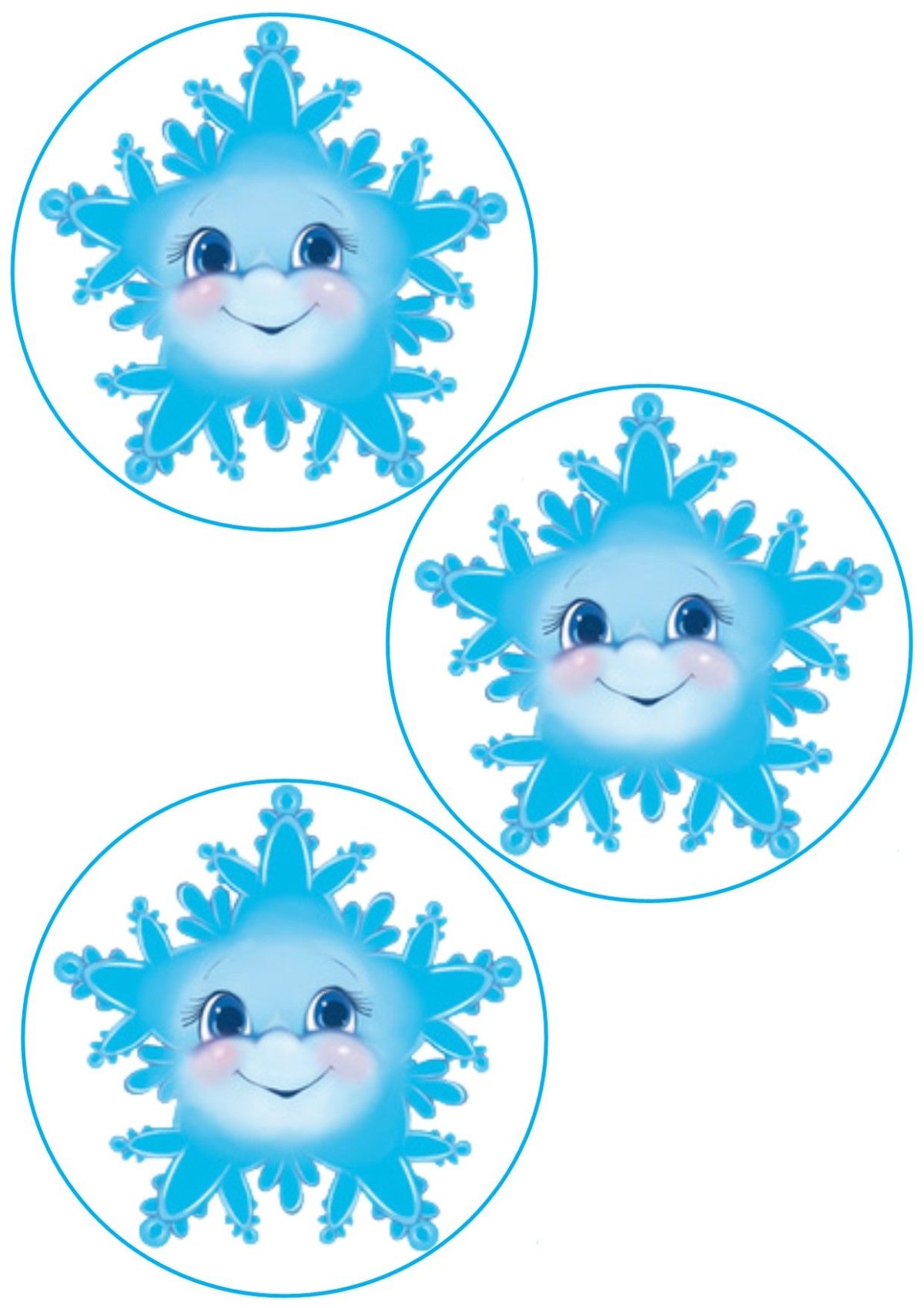 Снежинки с мордочками